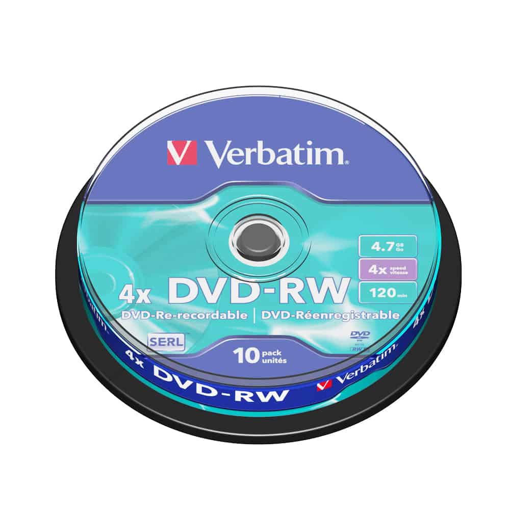 DVD-RW Verbatim 4x, 4.7GB, 10 buc/spindle