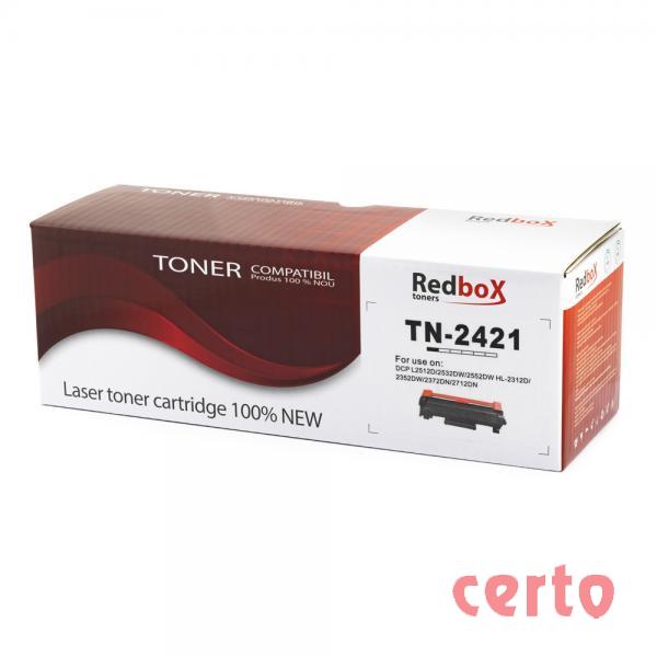 Toner compatibil REDBOX TN2421 3K BROTHER DCP-L2512D (CU CHIP)