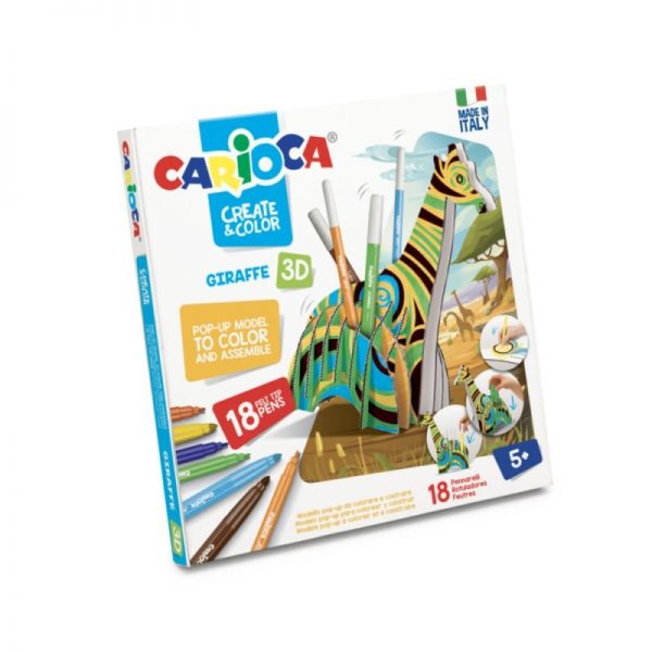 Set articole creative CARIOCA Create & Color - GIRAFFE 3D