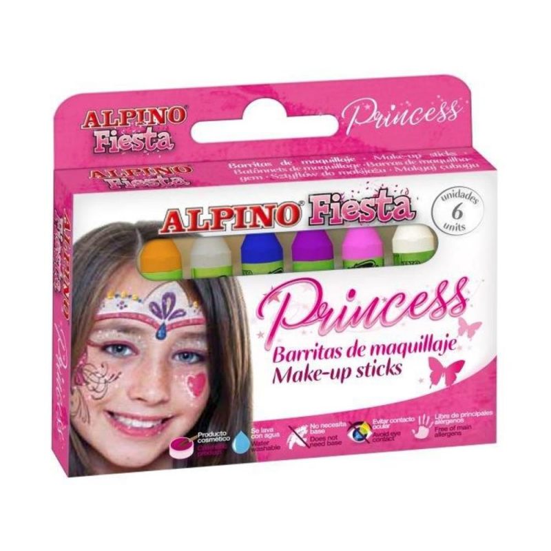 Creioane machiaj 6 culori/cutie, ALPINO Princess