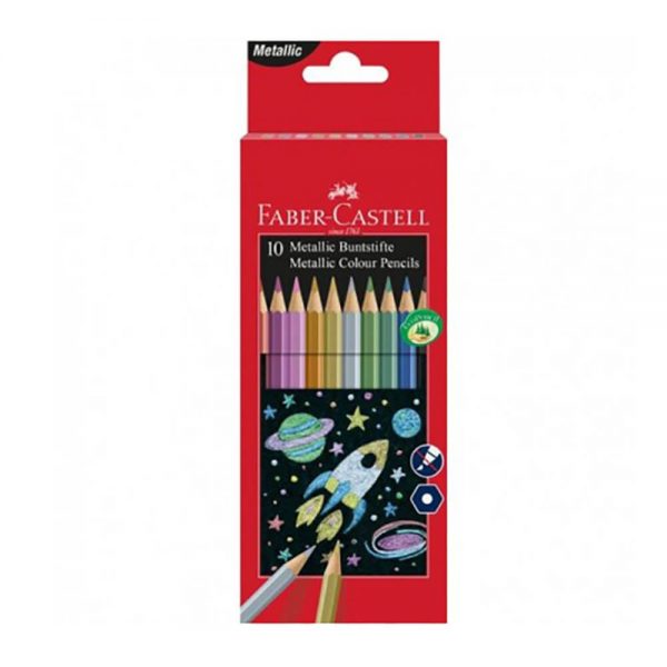 Creioane colorate metalizate 10 buc/set FABER-CASTELL