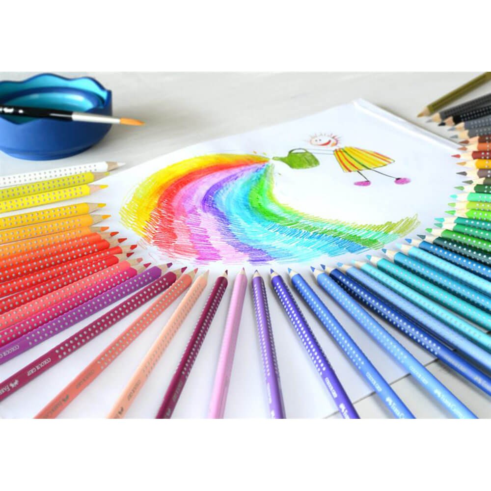 Creioane colorate 48 culori cutie metal Grip 2001 Faber-Castell