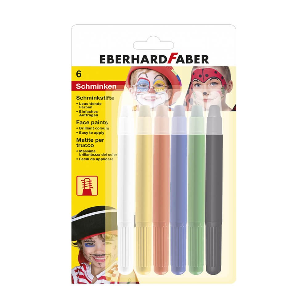 Set creioane retractabile machiaj copii, 6 culori, EBERHARD FABER