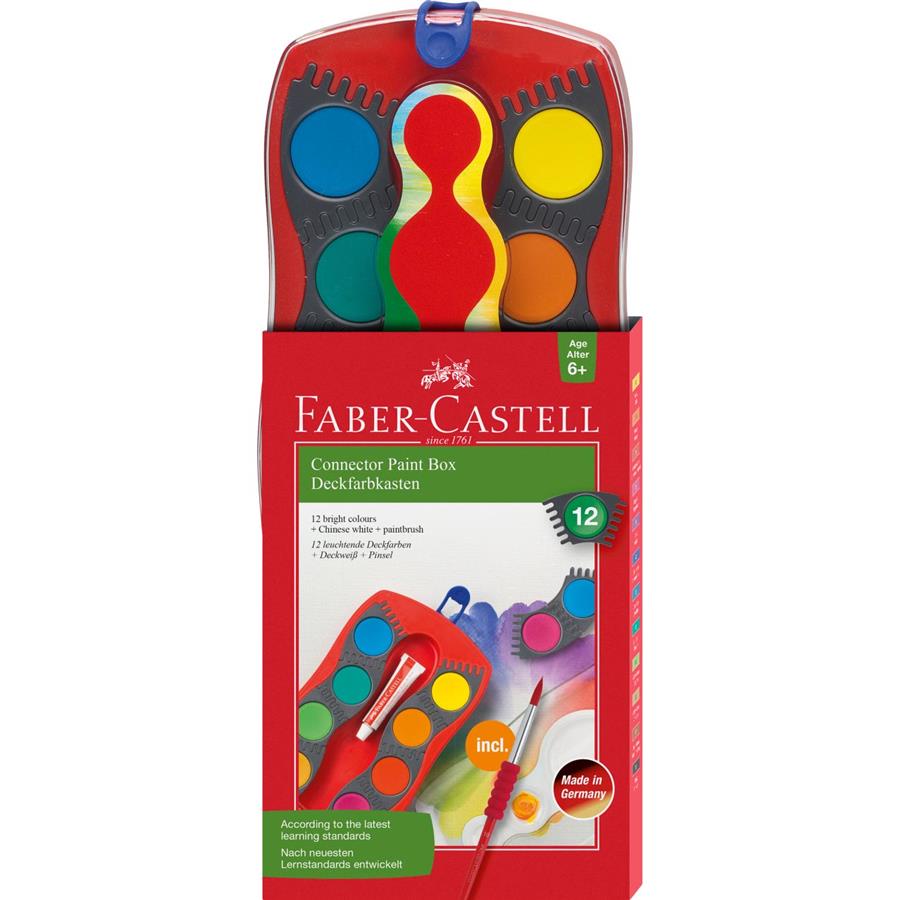 Acuarele 12 culori Connector Faber-Castell