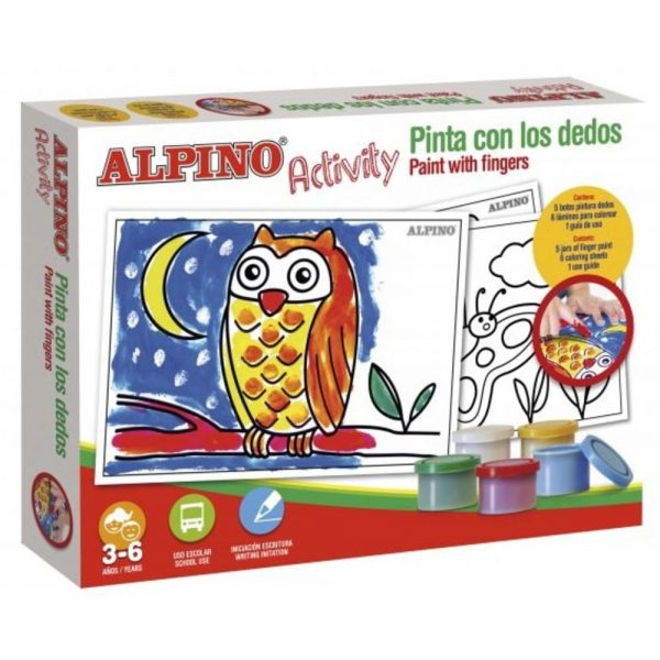 Cutie cu articole creative pentru copii, ALPINO Activity - Paint with the finger