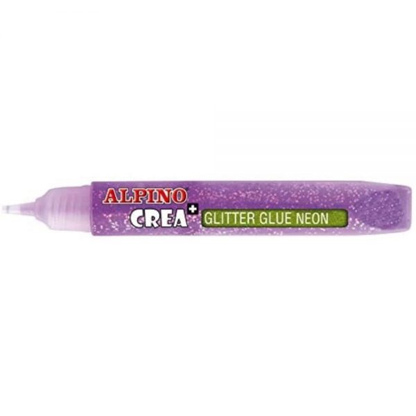 Lipici Glitter Neon, 6 buc/blister, ALPINO Crea+