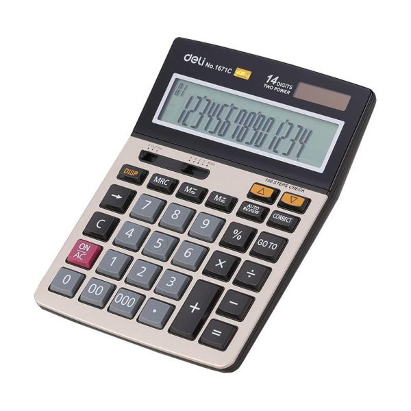 Calculator de birou 14 digiti, Deli 1671C