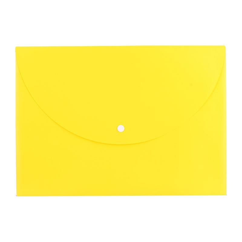 Mapa plastic cu buton A4, culori neon, DELI