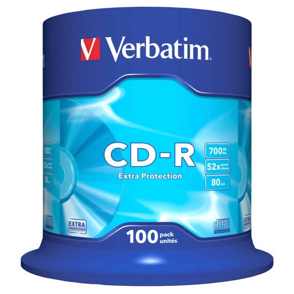 CD-R 52X, 700MB, 100 buc/set, VERBATIM 43411