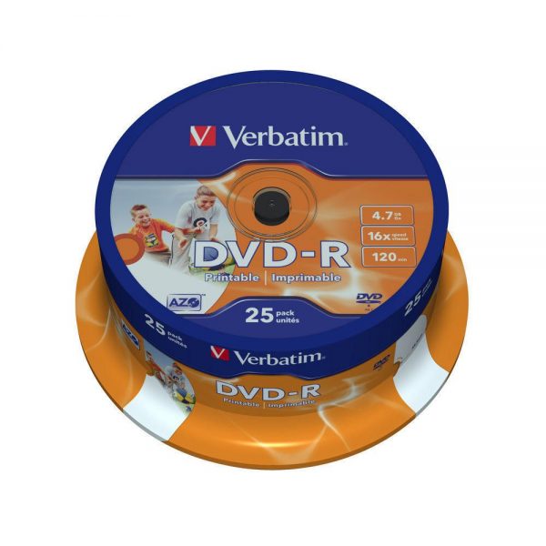 DVD-R 16x 4.7GB, 25 buc/set, Verbatim 43522