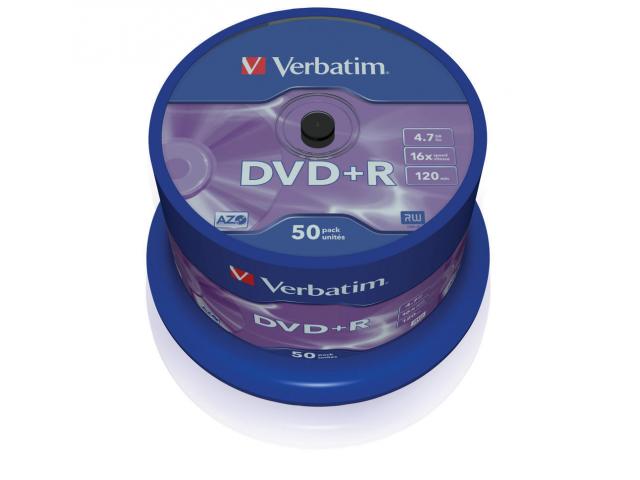 DVD+R 16X 4.7GB, 50 buc/set, VERBATIM 43550