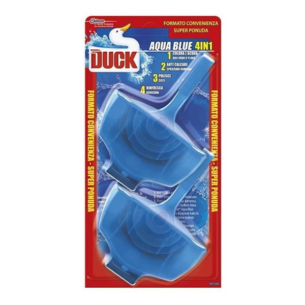 Odorizant toaleta, 2 buc x 40g/pachet, aqua blue, Duck Anitra