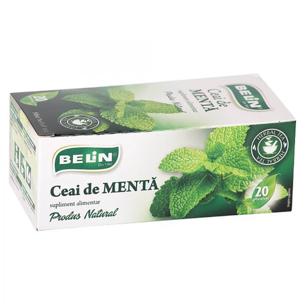 Ceai BELIN menta, 20 plicuri/cutie, 2 buc/set