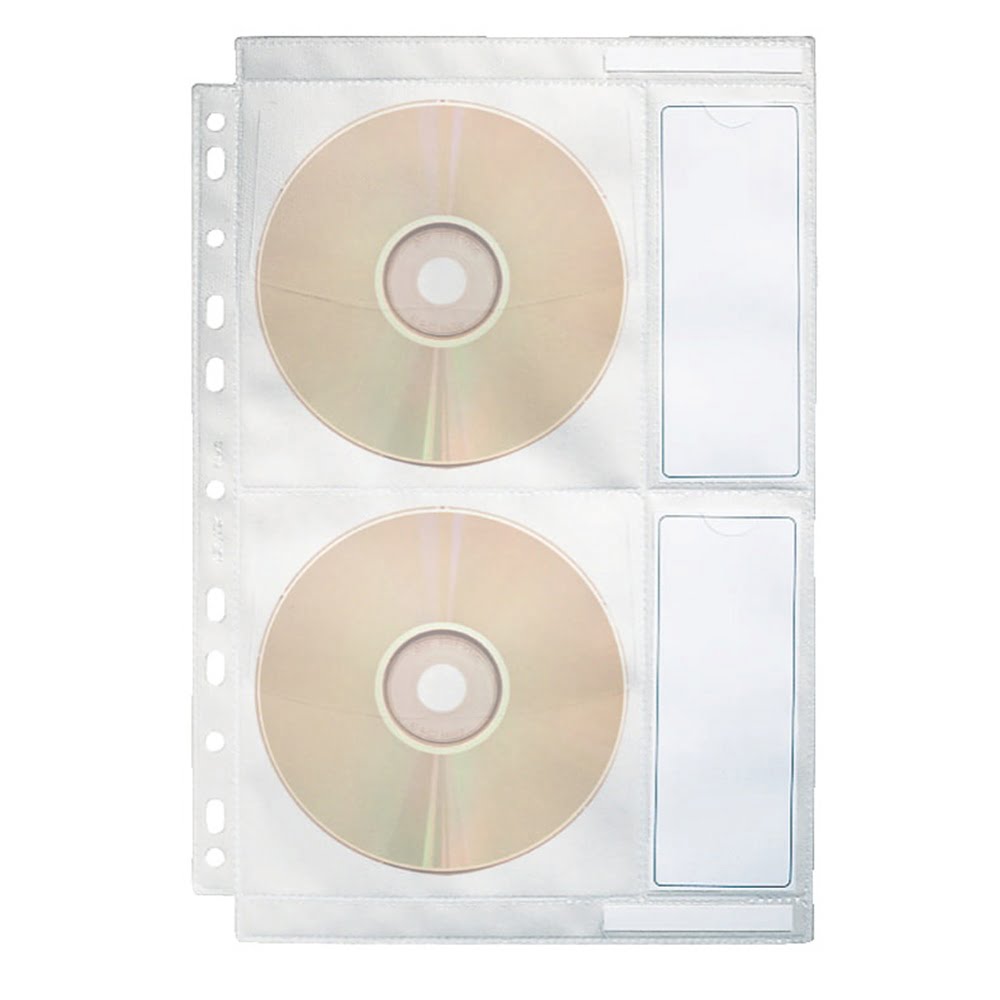 Folii de protectie pentru CD/DVD, A4, 4/coala, ESSELTE
