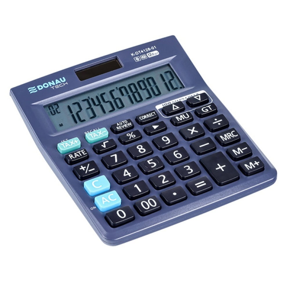 Calculator de birou 12 digits, 140x122x27 mm, Donau Tech DT4128