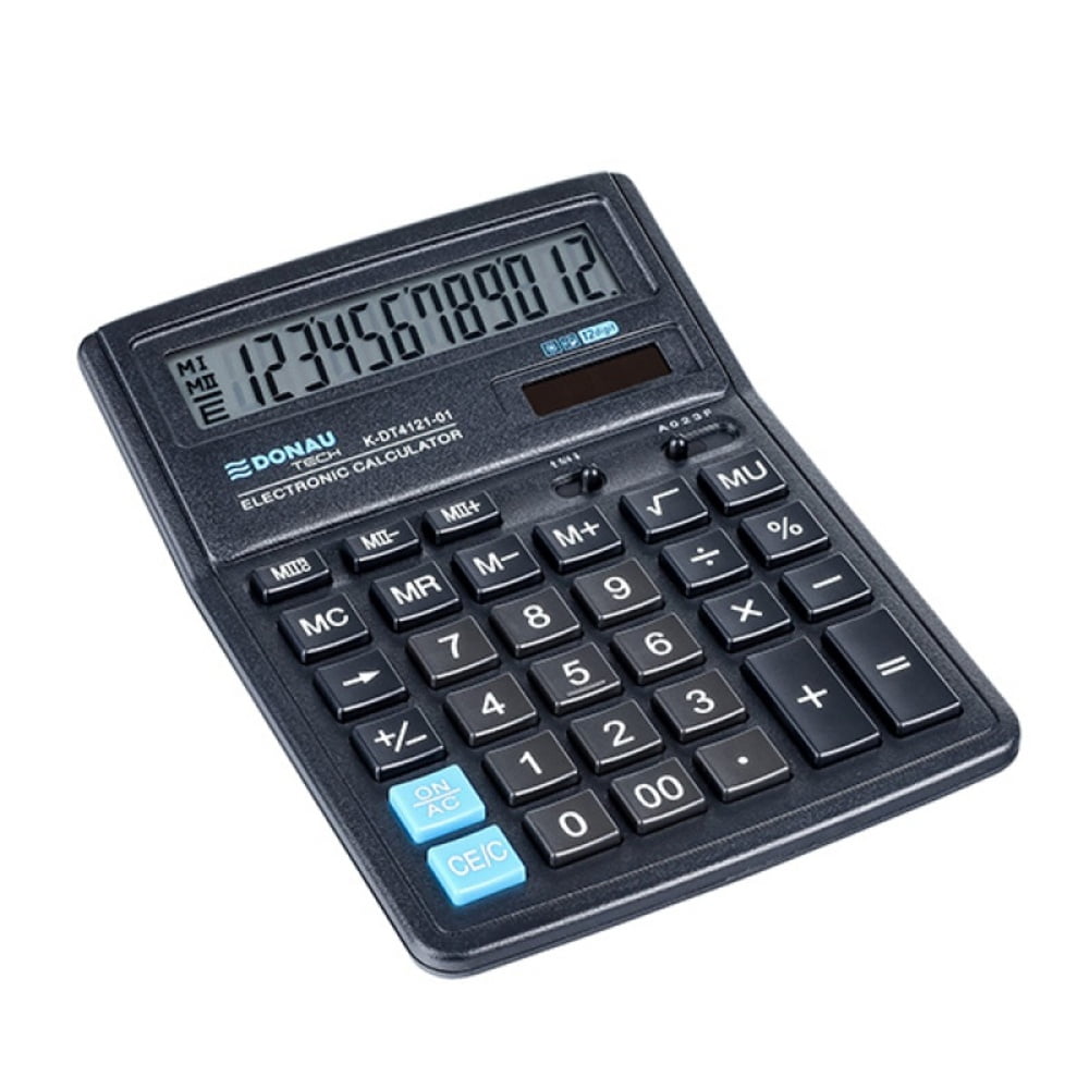 Calculator de birou 12 digits, 193x143x38 mm, Donau Tech DT4121